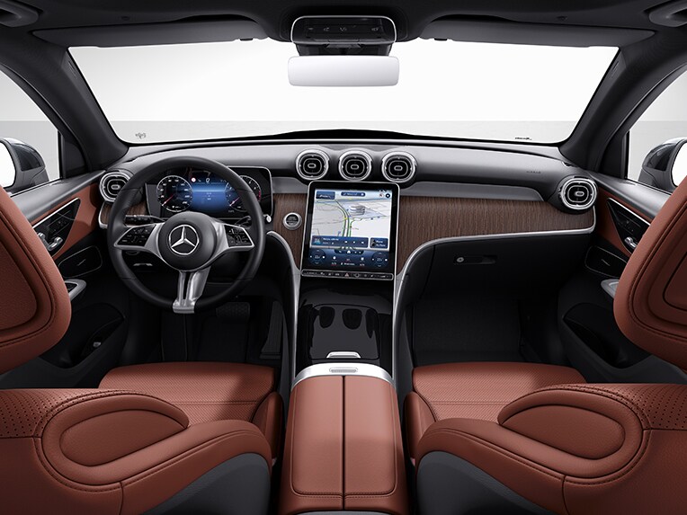 Habitáculo del GLC de Mercedes-Benz con la línea de equipamiento AVANTGARDE.