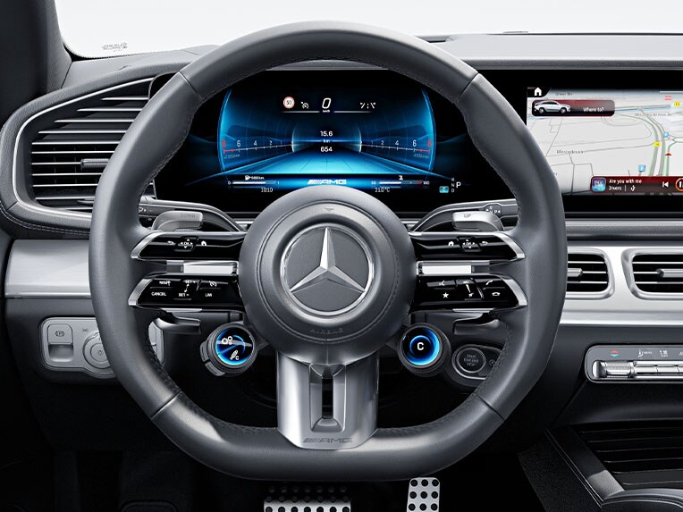 El volante AMG Performance en napa en el Mercedes-AMG GLE Coupé.