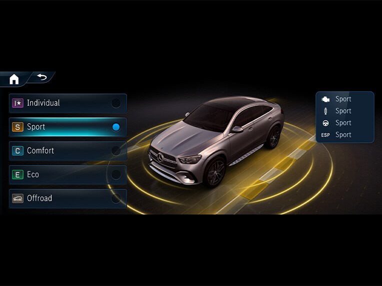 DYNAMIC SELECT en el Mercedes-Benz GLE Coupé.