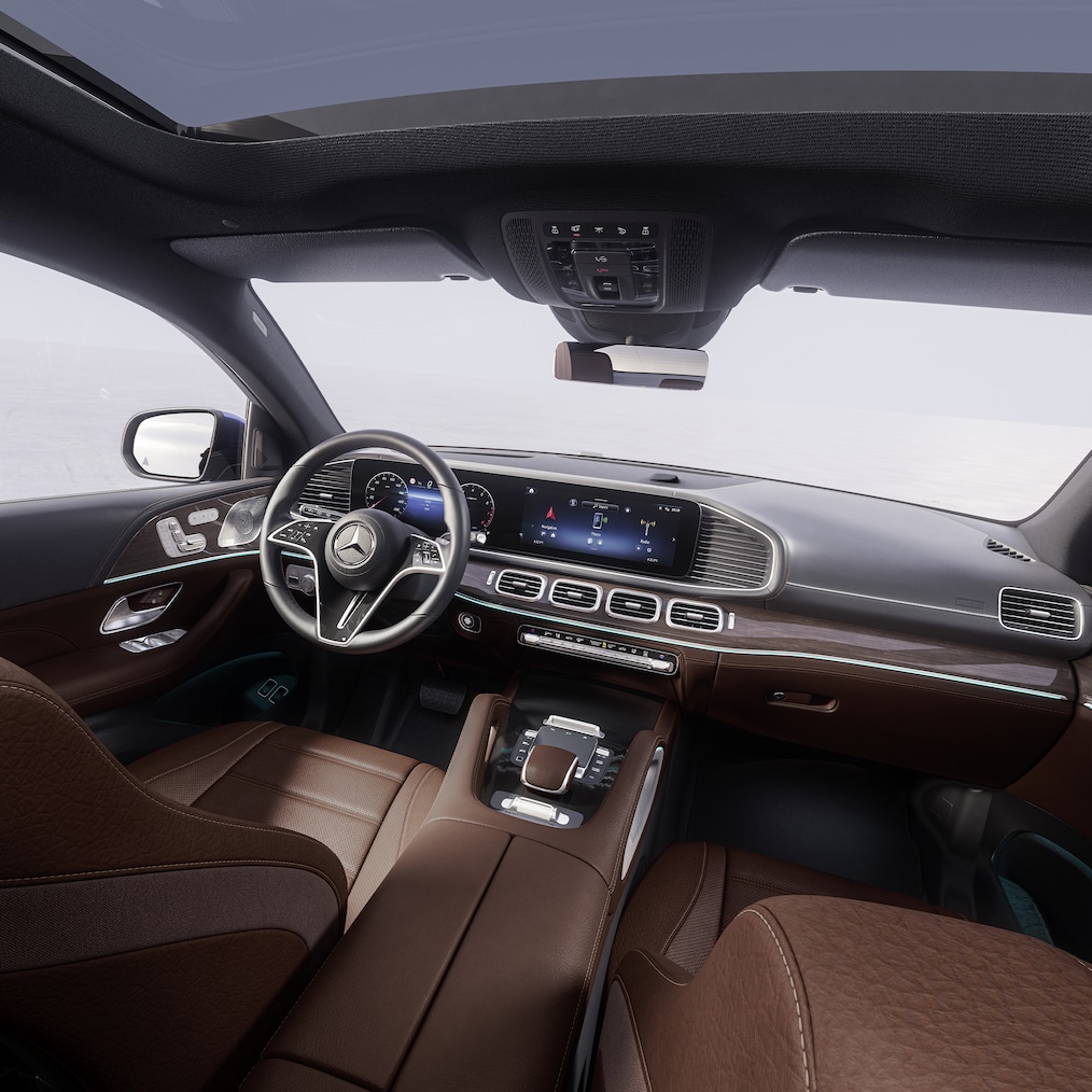 El interior del Mercedes-Benz GLE Coupé.