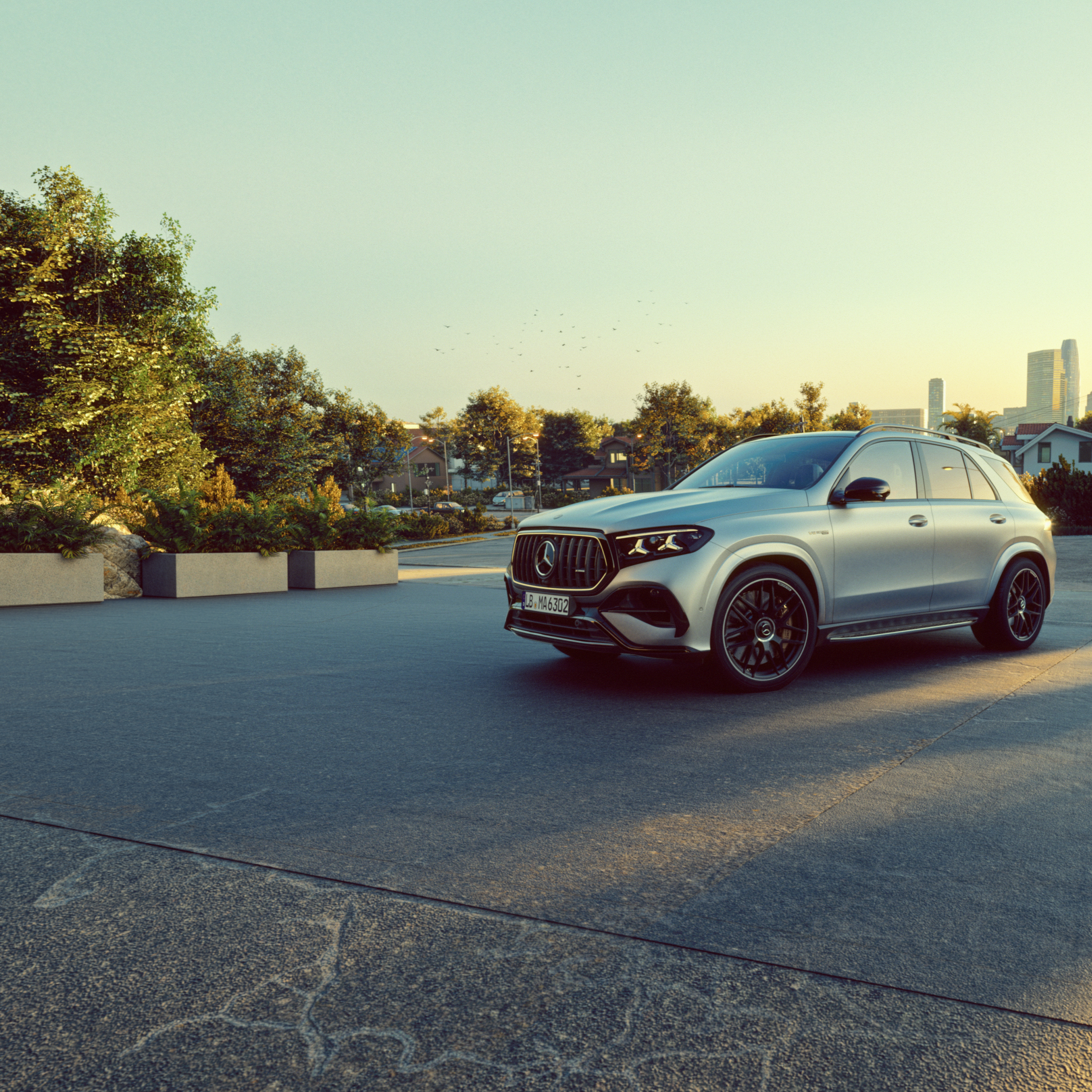 Visual lateral del nuevo Mercedes‑AMG GLE en color gris