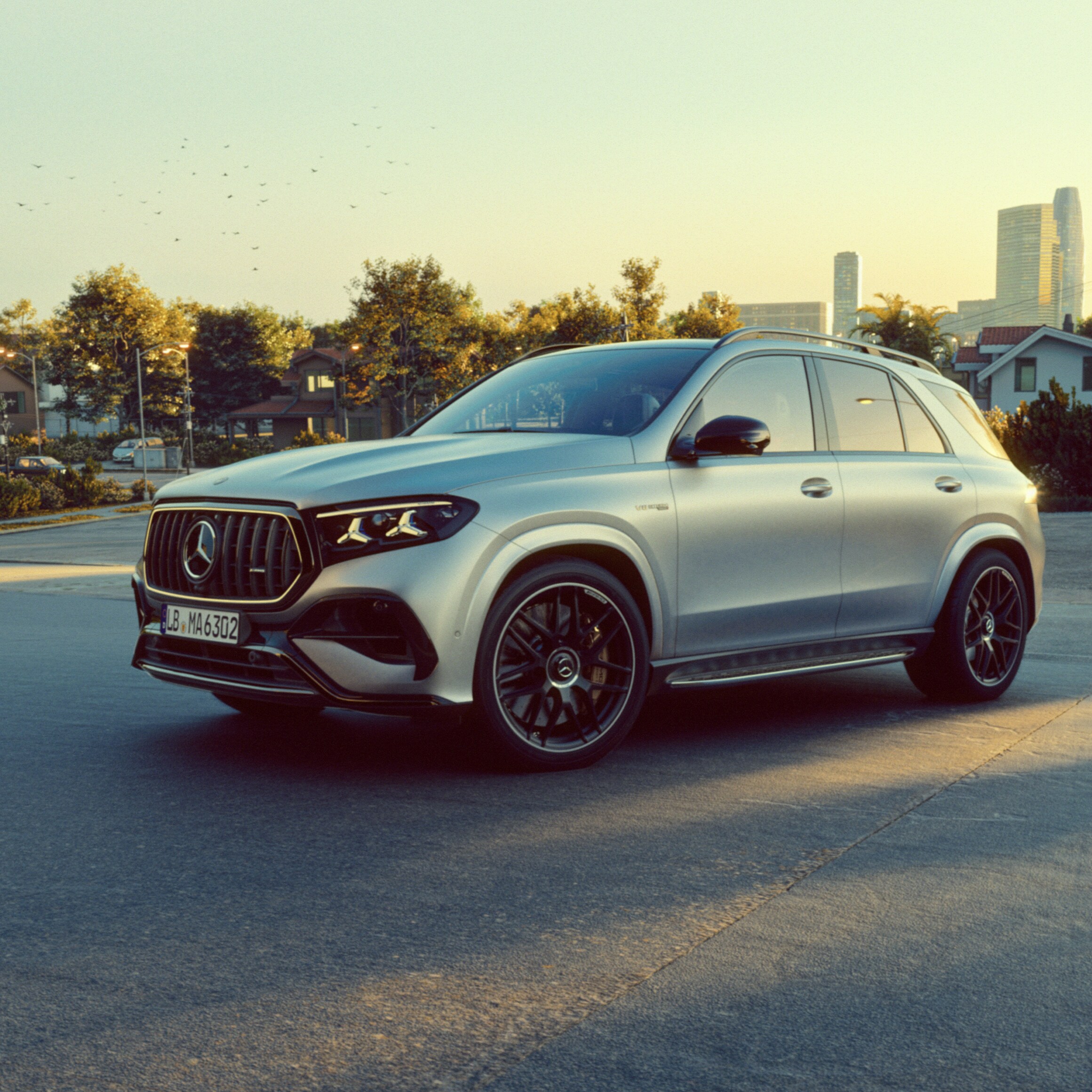 Visual lateral del nuevo Mercedes‑AMG GLE en color gris