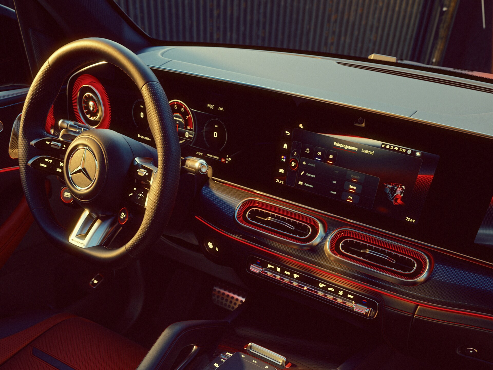 El volante AMG Performance en el Mercedes-AMG GLE 63 S SUV.