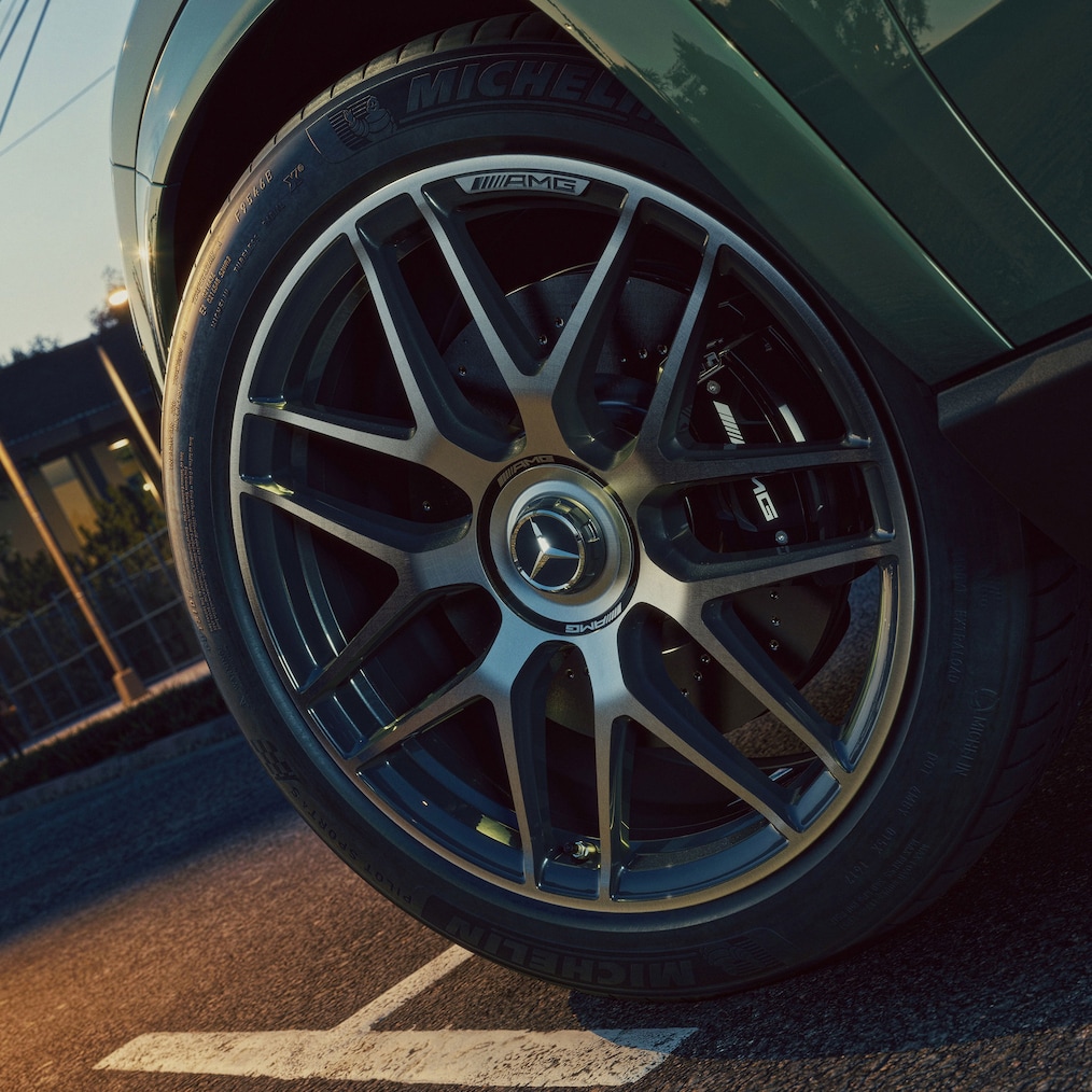 Las ruedas de alto rendimiento del GLE 53 4MATIC+ de Mercedes-AMG.