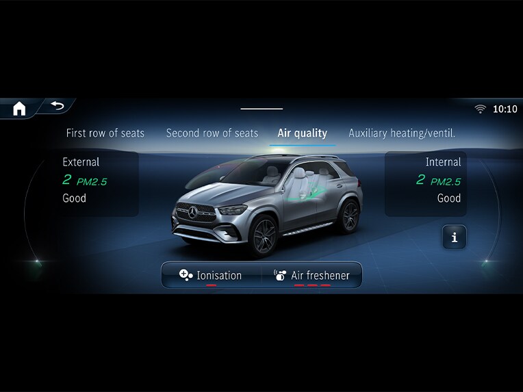Una ilustración del ENERGIZING AIR CONTROL en el Mercedes-Benz GLE.