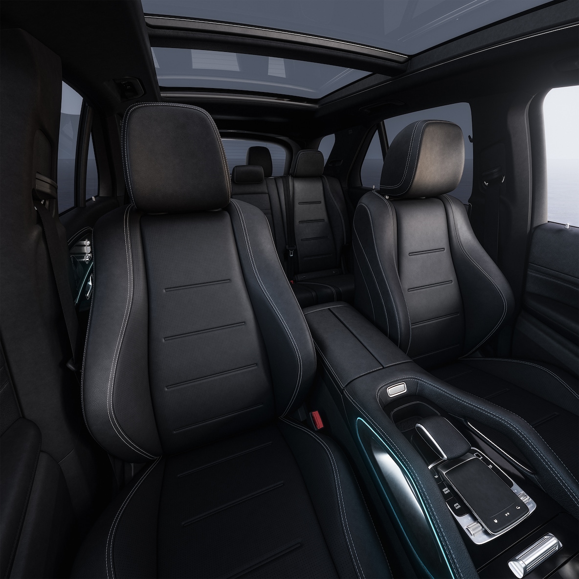 El interior del Mercedes-Benz GLE.