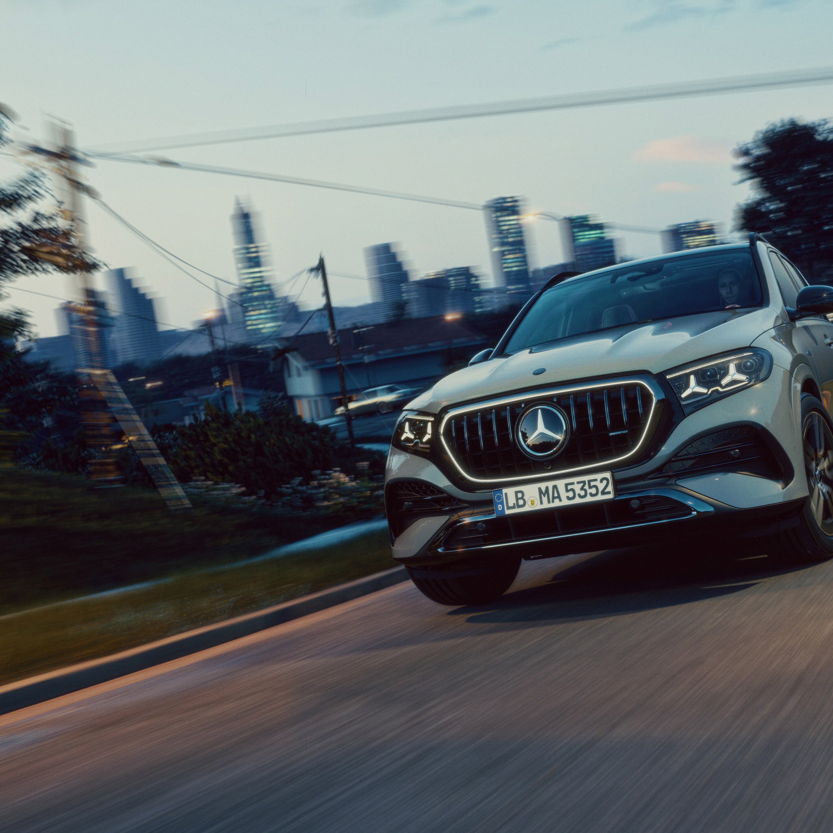 Vista frontal del nuevo Mercedes-AMG GLE.