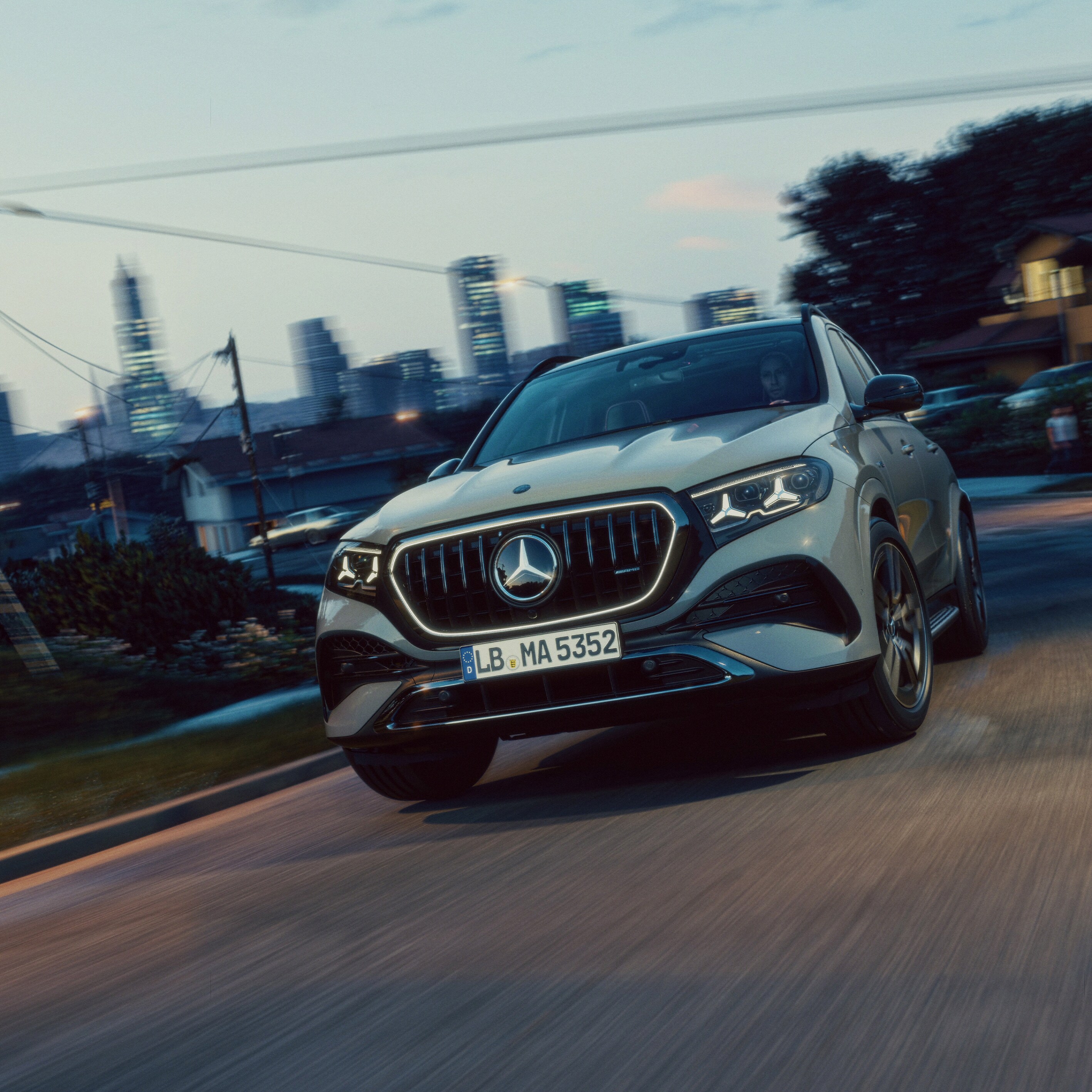 Vista frontal del nuevo Mercedes-AMG GLE.
