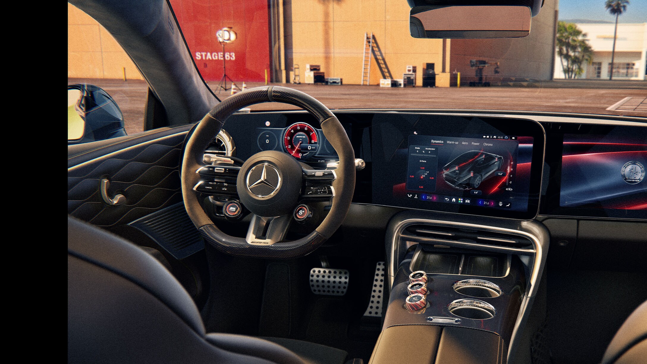 El puesto de conducción de Mercedes-AMG.