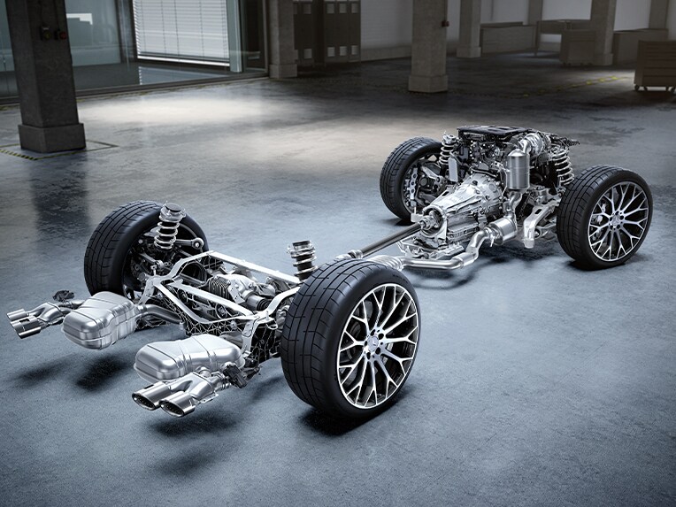 La ilustración de la potencia de Mercedes-AMG.