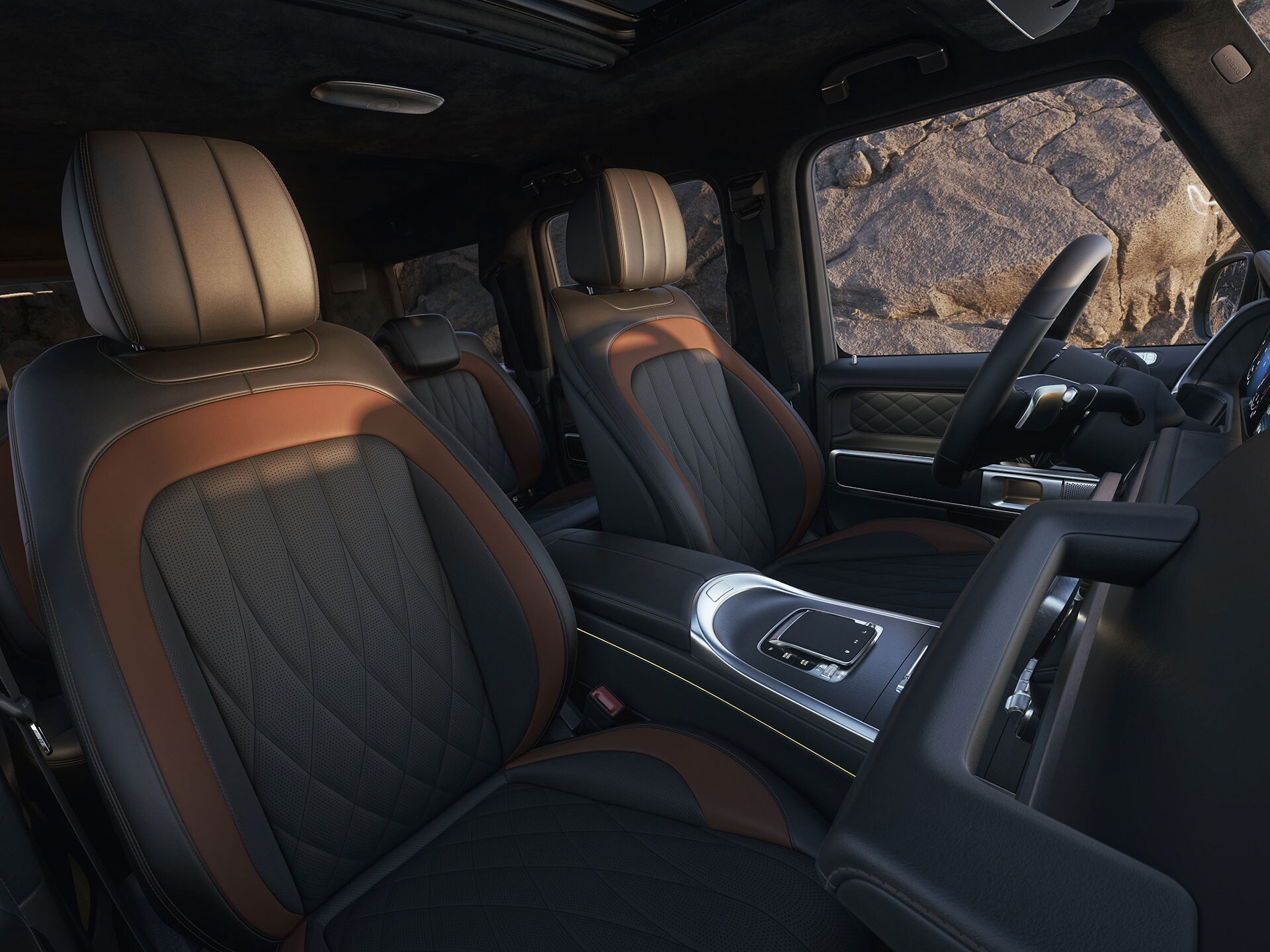 El interior del Mercedes-Benz Clase G.