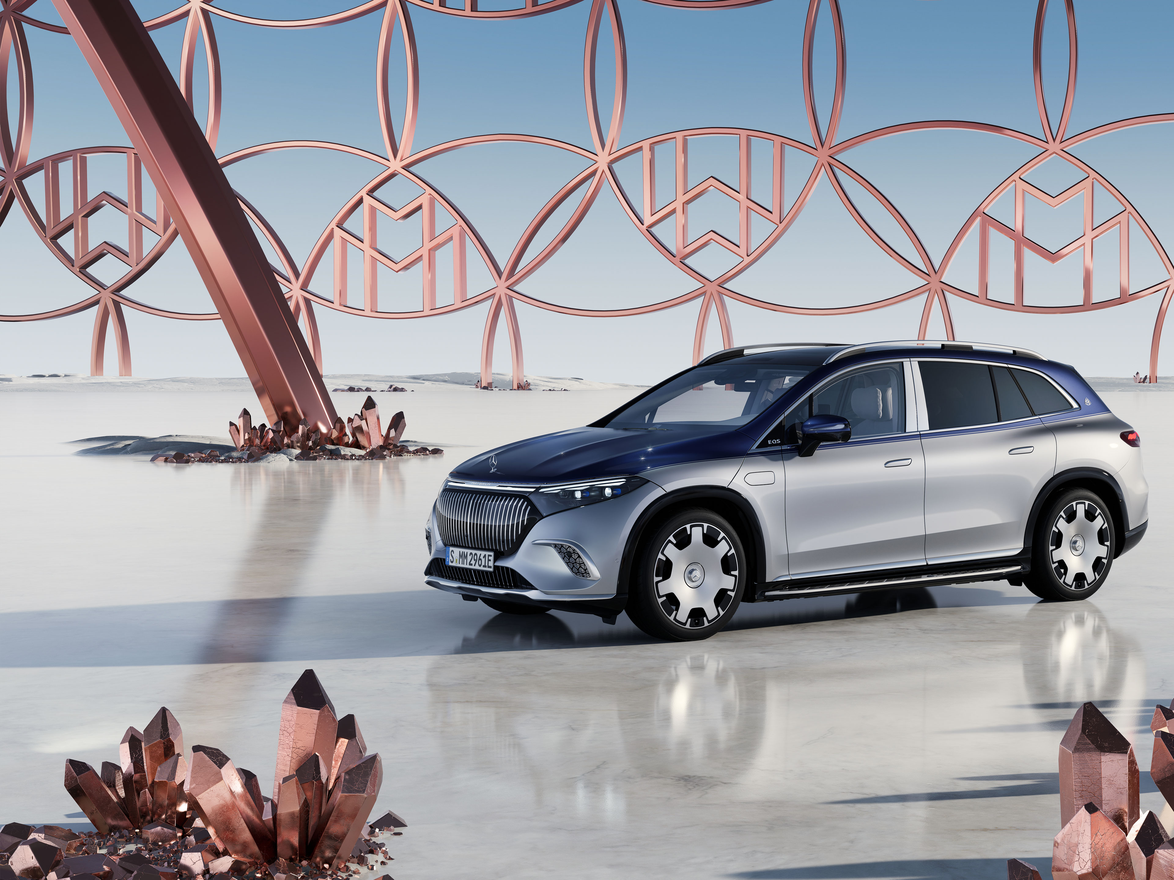 EQS SUV-Tourer | Marca | Mercedes-Maybach Vista lateral del Mercedes-Maybach EQS SUV-Tourer.