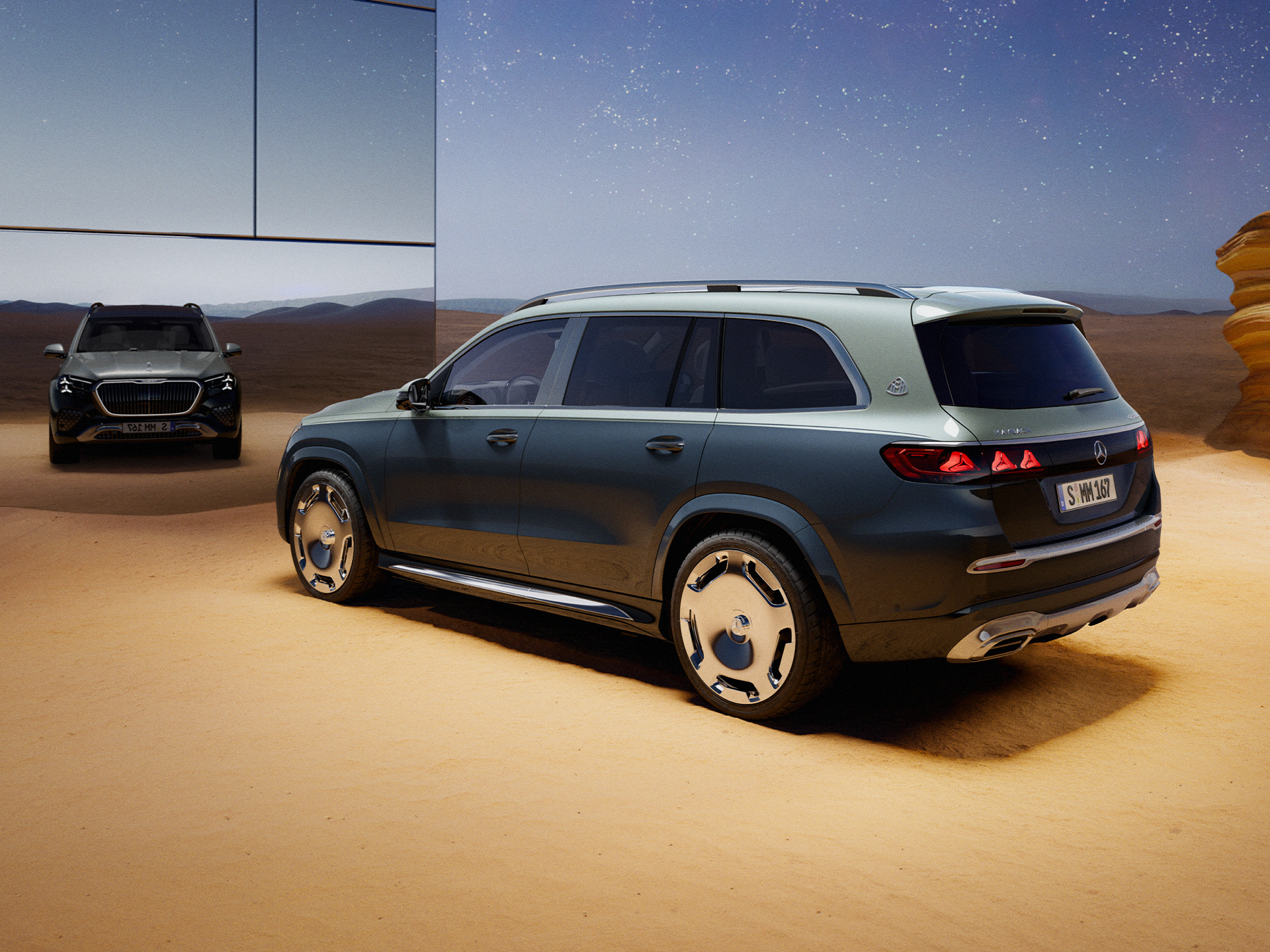 GLS SUV | Marca | Mercedes-Maybach Vista superior del SUV Mercedes-Maybach GLS.