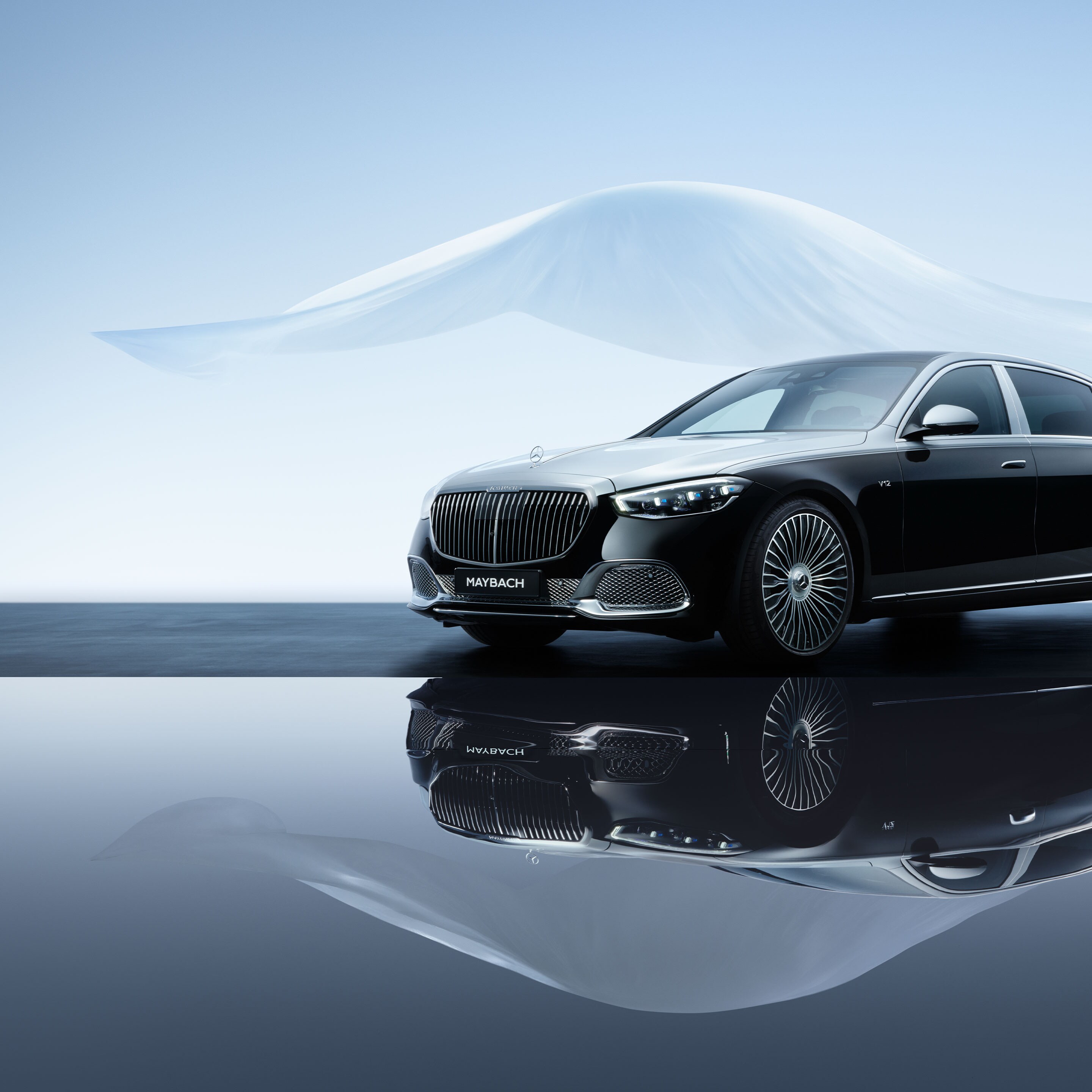 Vista lateral del Mercedes-Maybach Clase S.