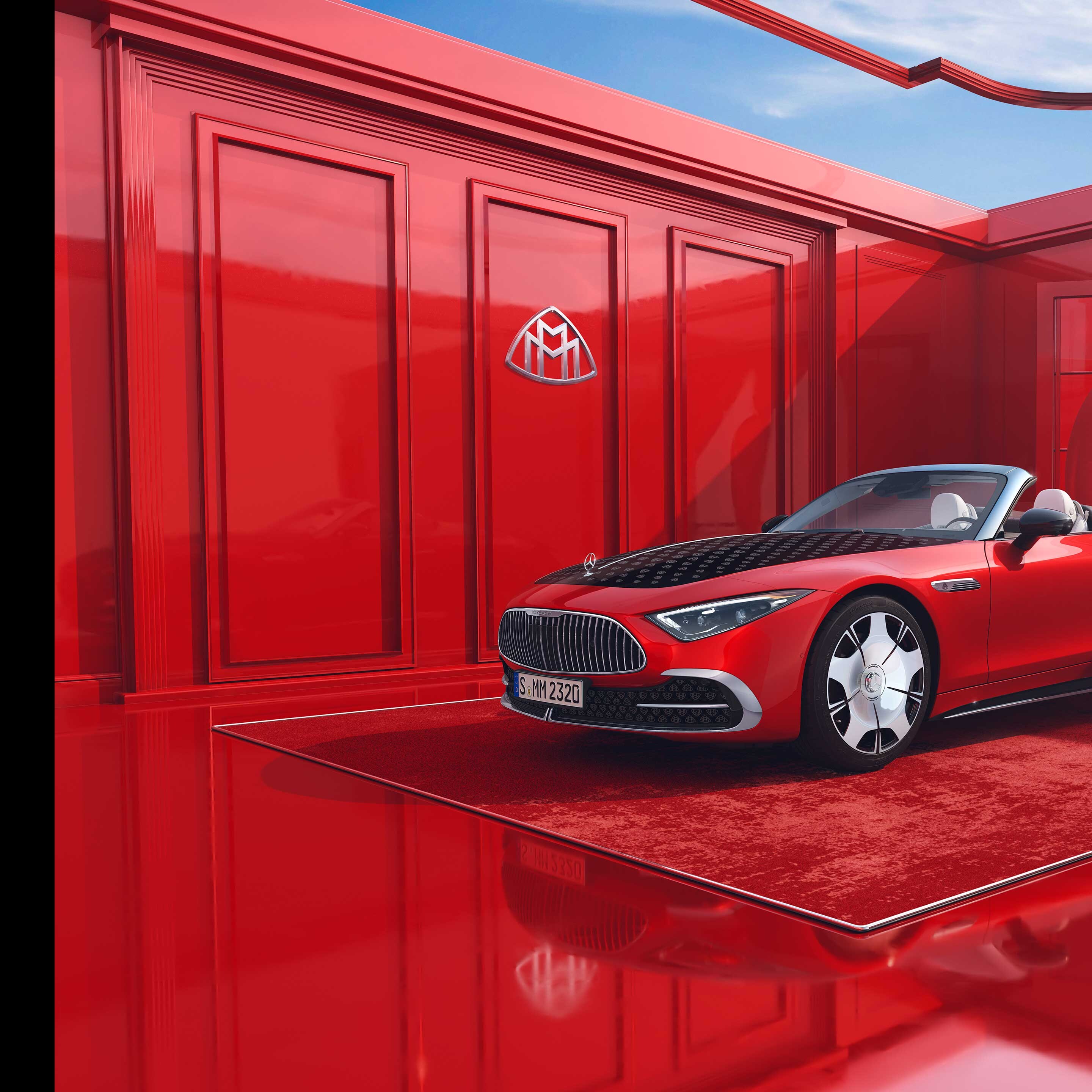 Vista lateral del Mercedes-Maybach SL 680.