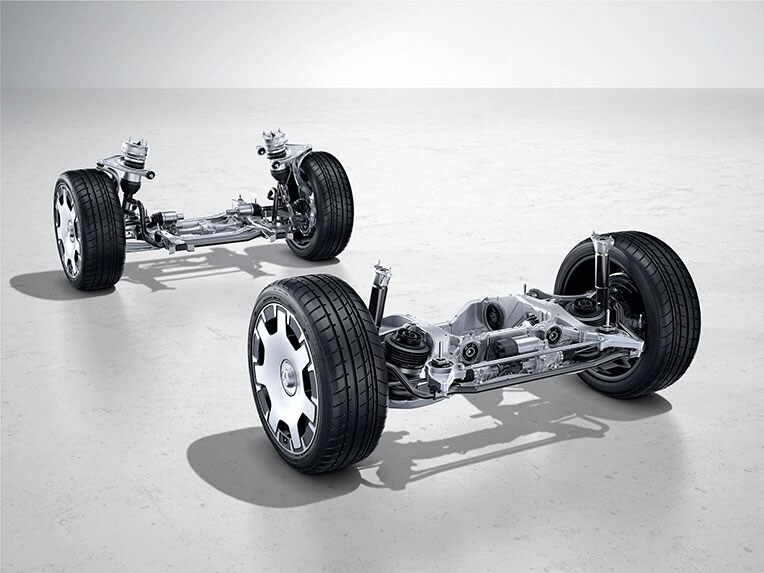 Suspensión AIRMATIC del Mercedes-Maybach EQS SUV.