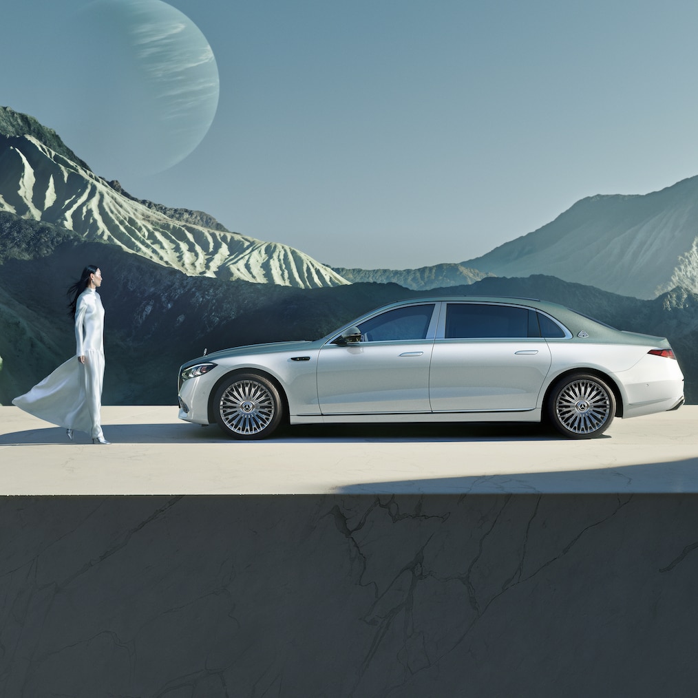 El acabado de pintura bitono Mercedes-Maybach.