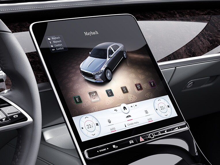 El visualizador central del Mercedes-Maybach Clase S.