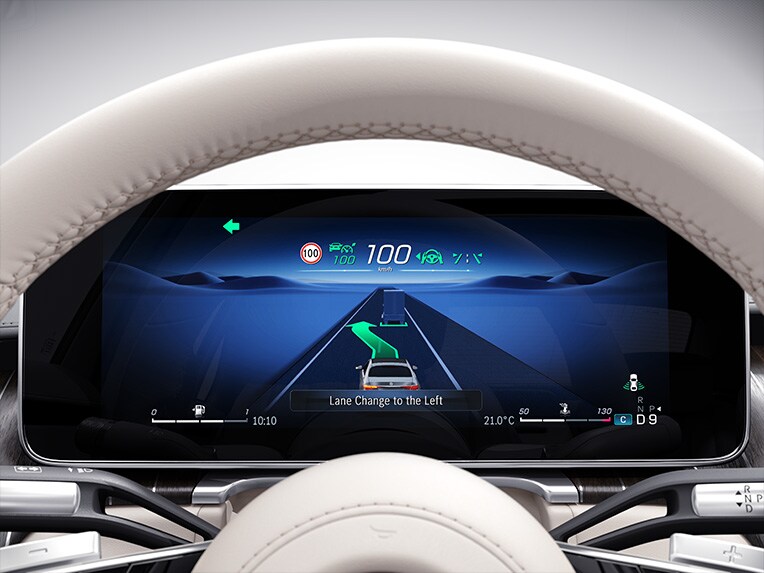 El visualizador del conductor 3D del Mercedes-Maybach Clase S.
