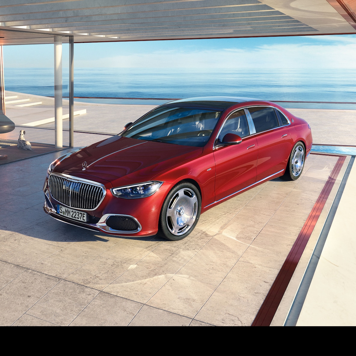 Escorzo de la Clase S de Mercedes-Maybach.