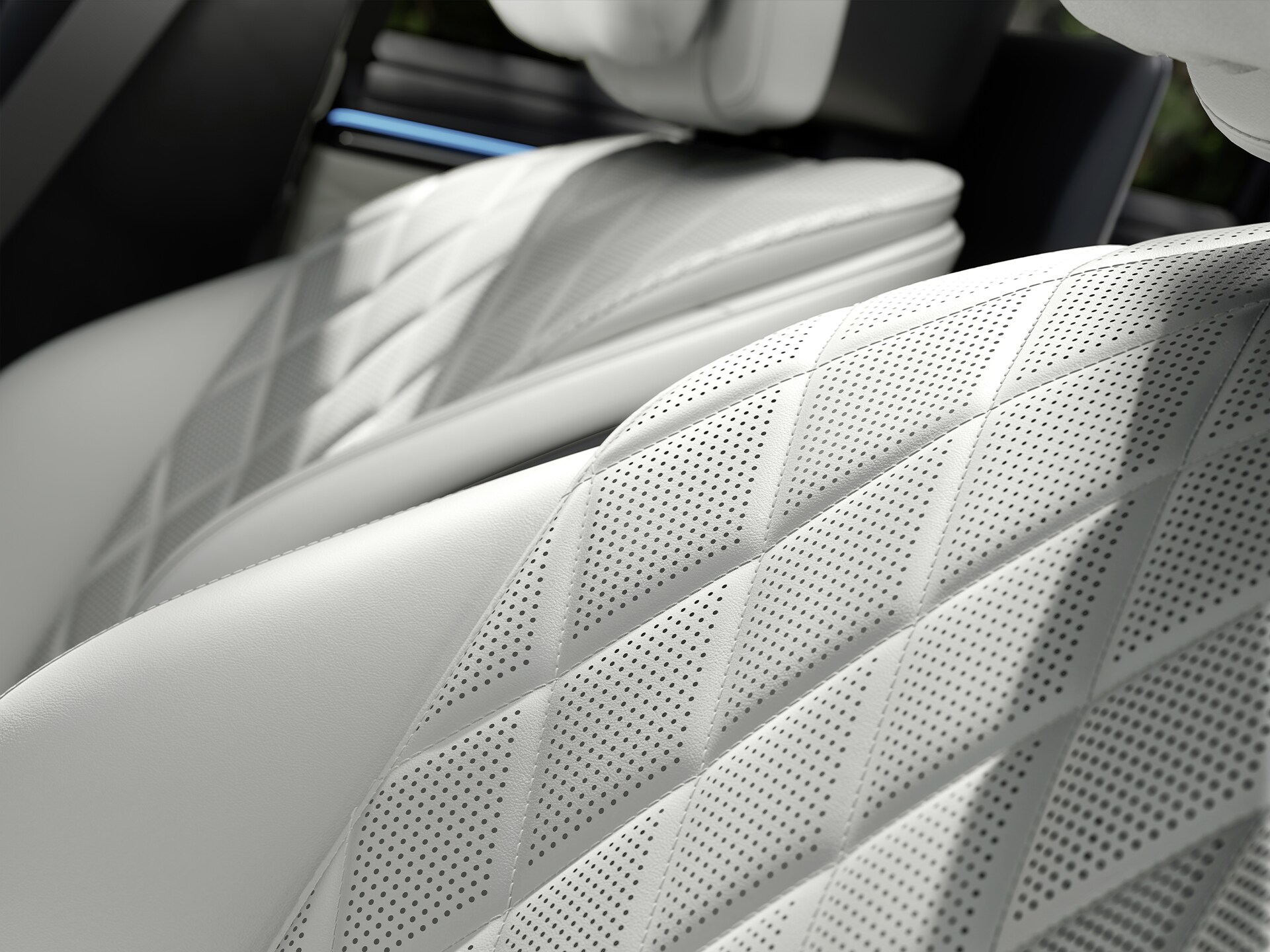 Imagen de los asientos blancos MANUFAKTUR del Clase S de Mercedes-Benz