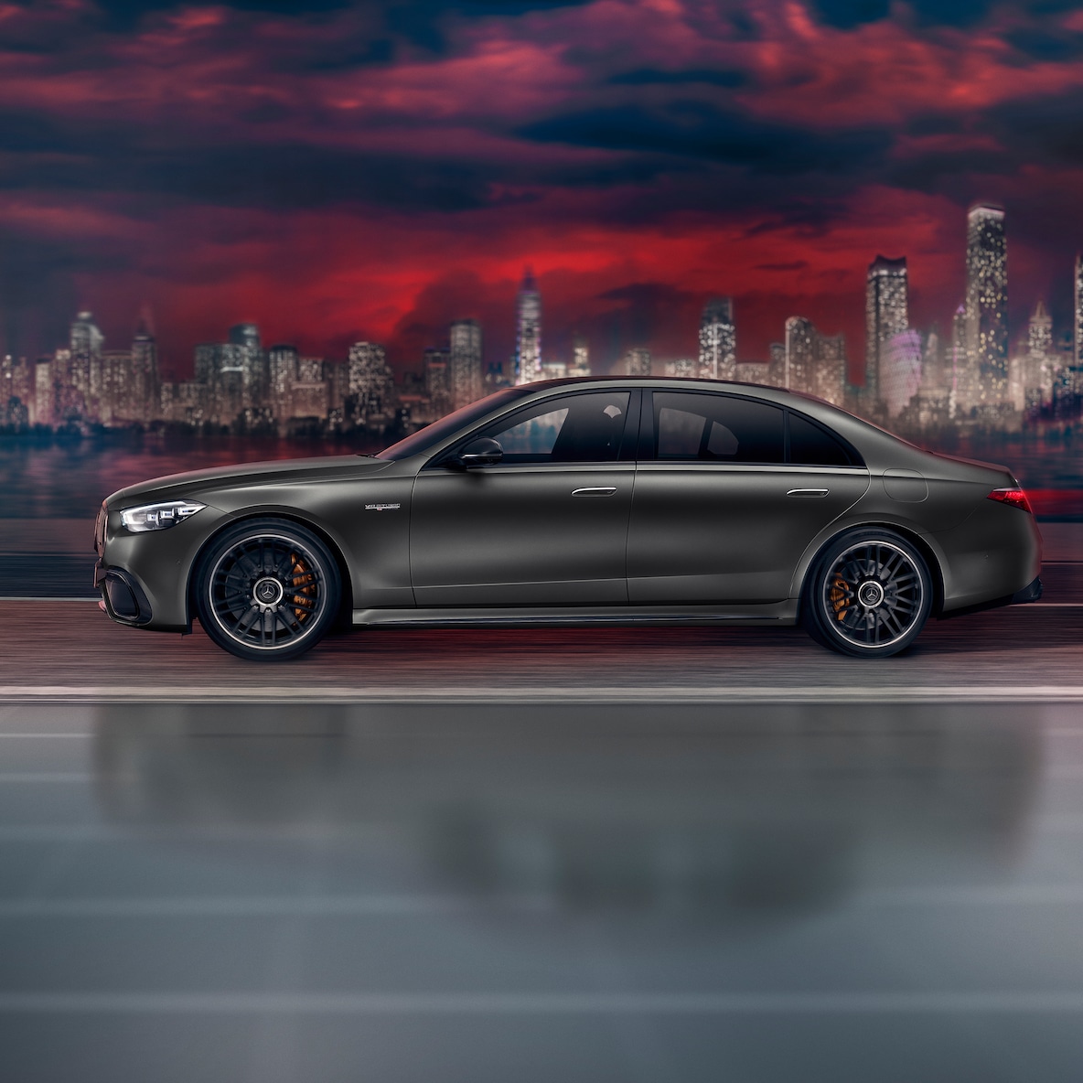 Escorzo del Mercedes-AMG S 63 E PERFORMANCE.