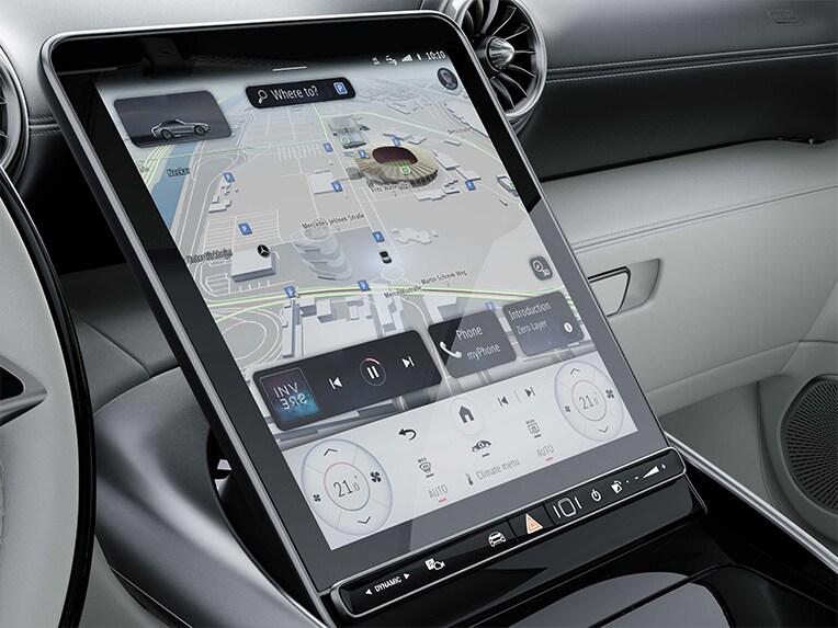 El sistema de navegación MBUX Premium del Mercedes-Maybach SL 680.