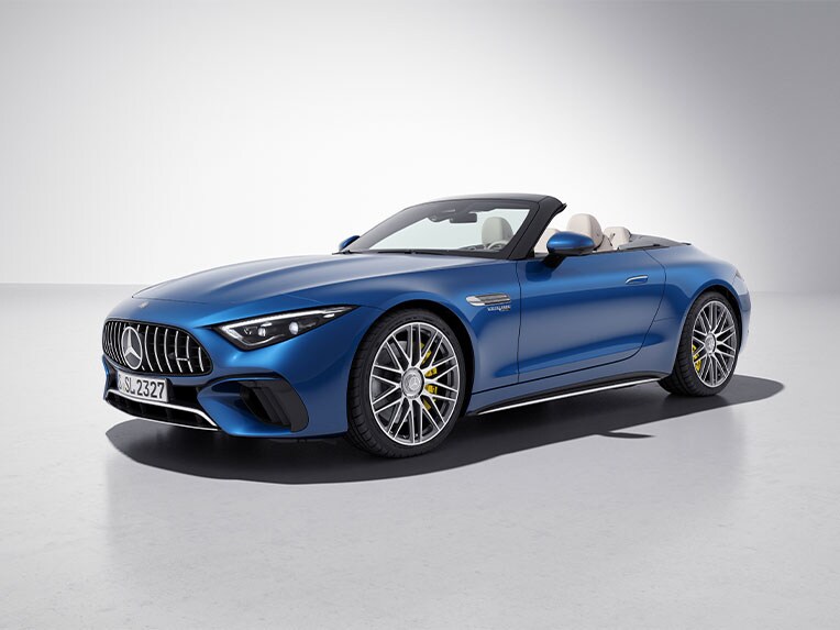 El exterior del Mercedes-AMG SL Roadster con paquete cromado exterior AMG.
