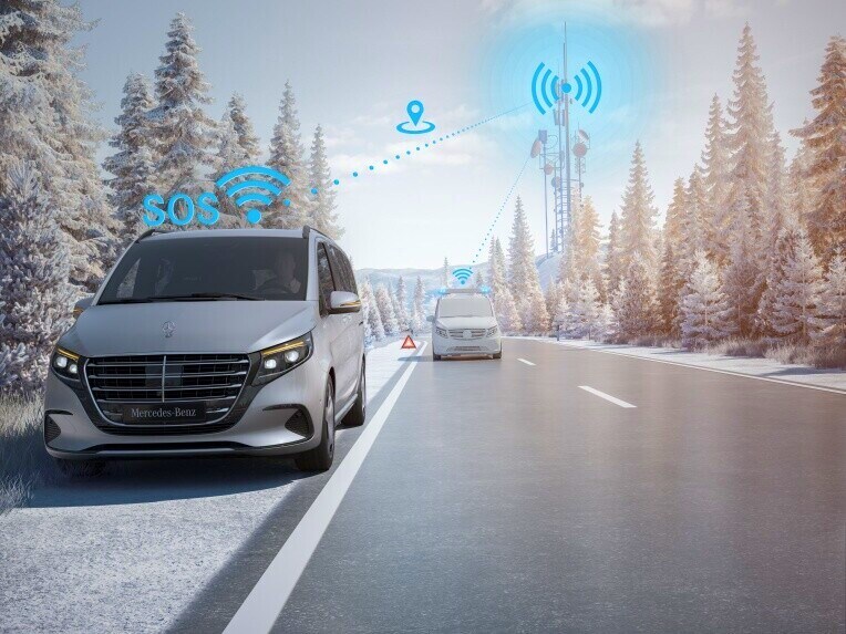 El sistema de llamada de emergencia Mercedes-Benz puede suponer una ventaja de tiempo decisiva si se produce una emergencia.