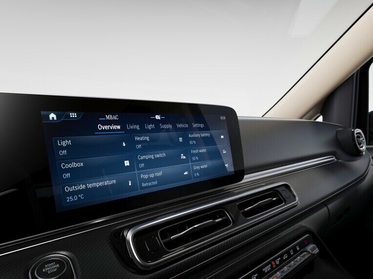 Mercedes-Benz Advanced Control (MBAC) convierte tu Clase V Marco Polo en un hogar inteligente móvil.