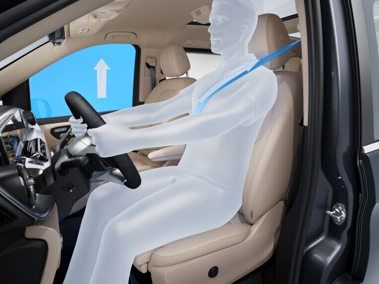 El sistema preventivo de protección de los ocupantes PRE-SAFE® puede detectar situaciones de conducción críticas con antelación e iniciar de manera preventiva medidas de protección para los ocupantes.