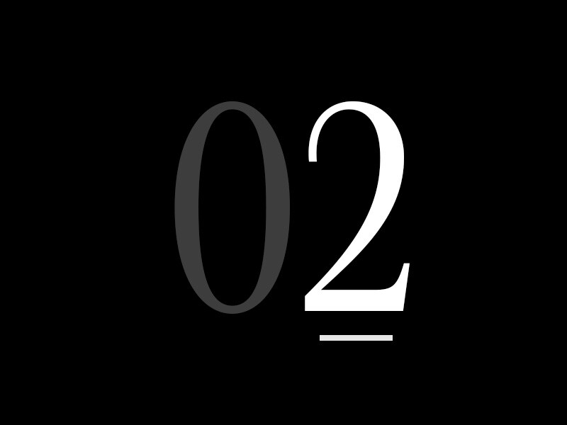 Un gran número «02».