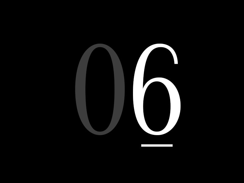 «06» en números grandes.