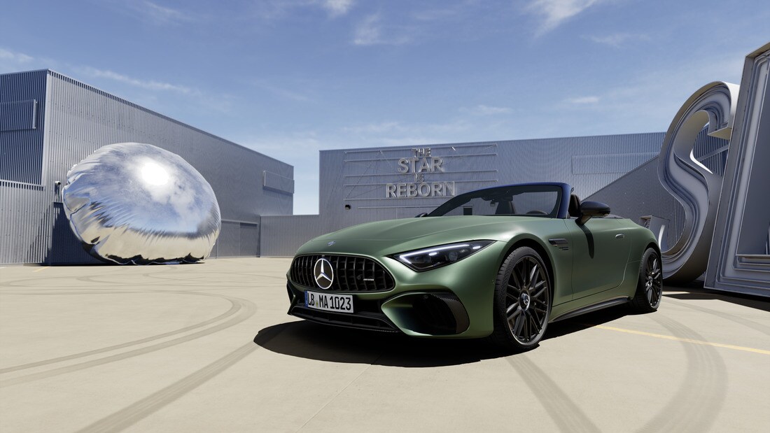 Mercedes-AMG SL 63 S E PERFORMANCE en color verde.