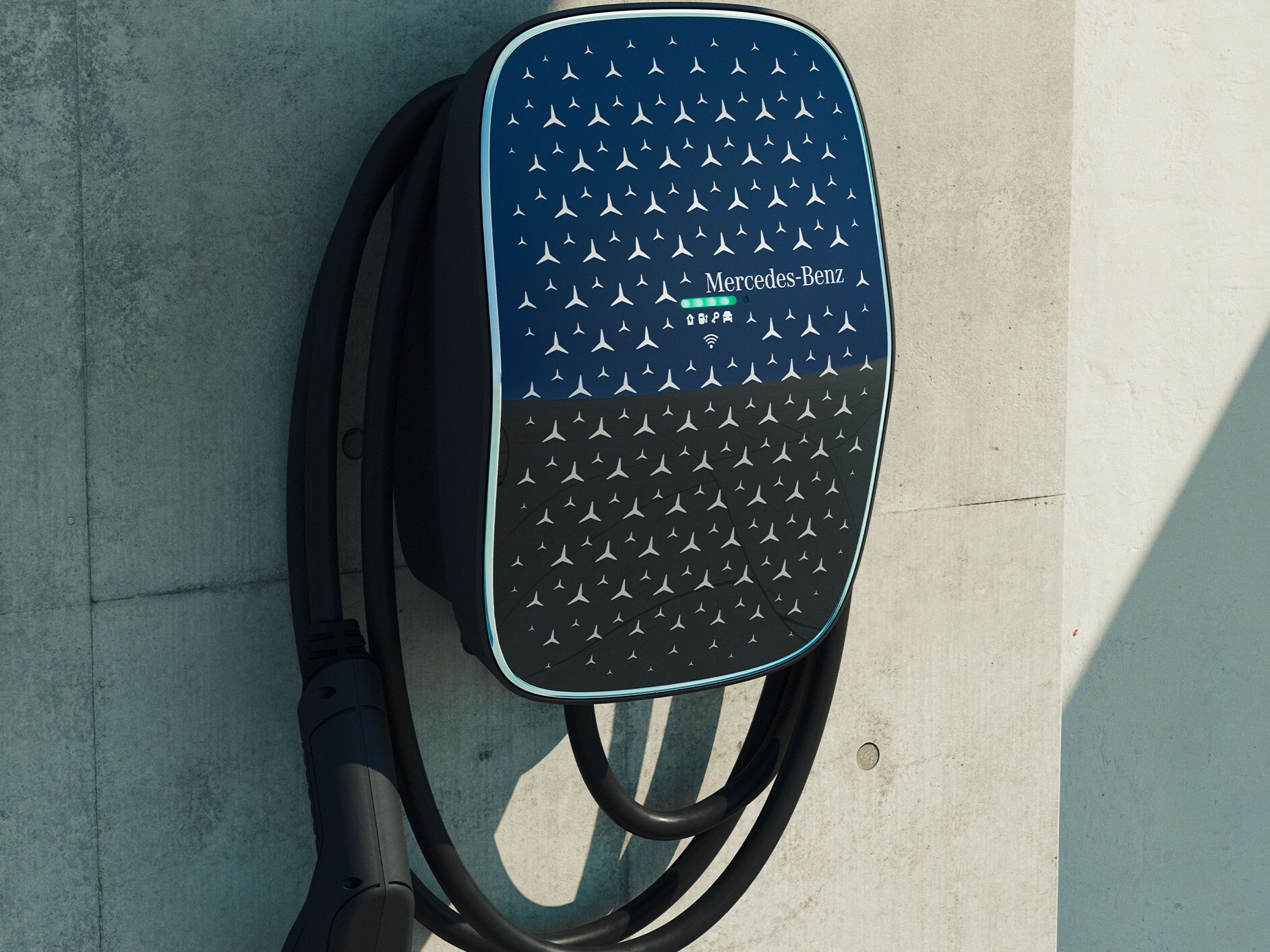 La Mercedes-Benz Wallbox, inspirada en el Mercedes-Benz design.