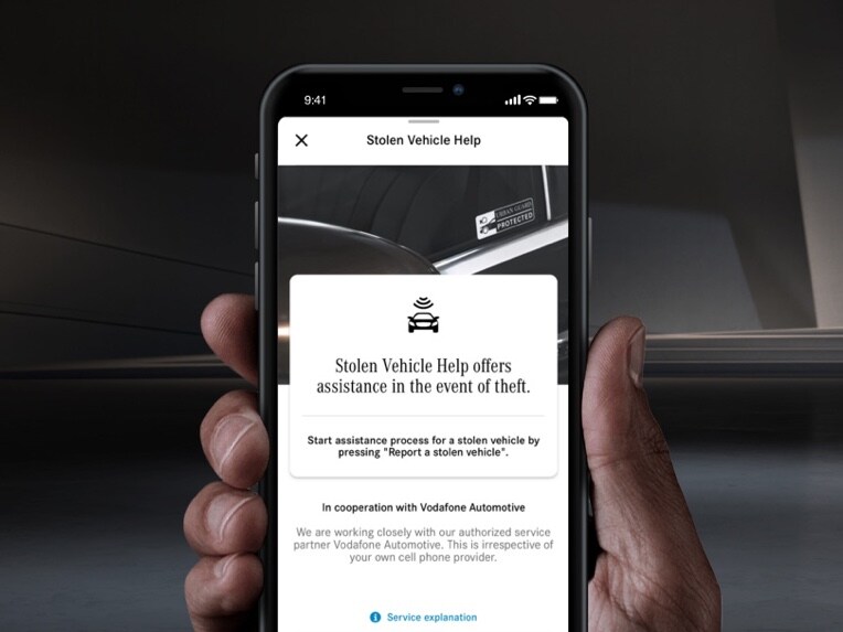 La Asistencia en caso de robo del vehículo está disponible en un smartphone gracias a un extra digital del apartado GUARD 360°.