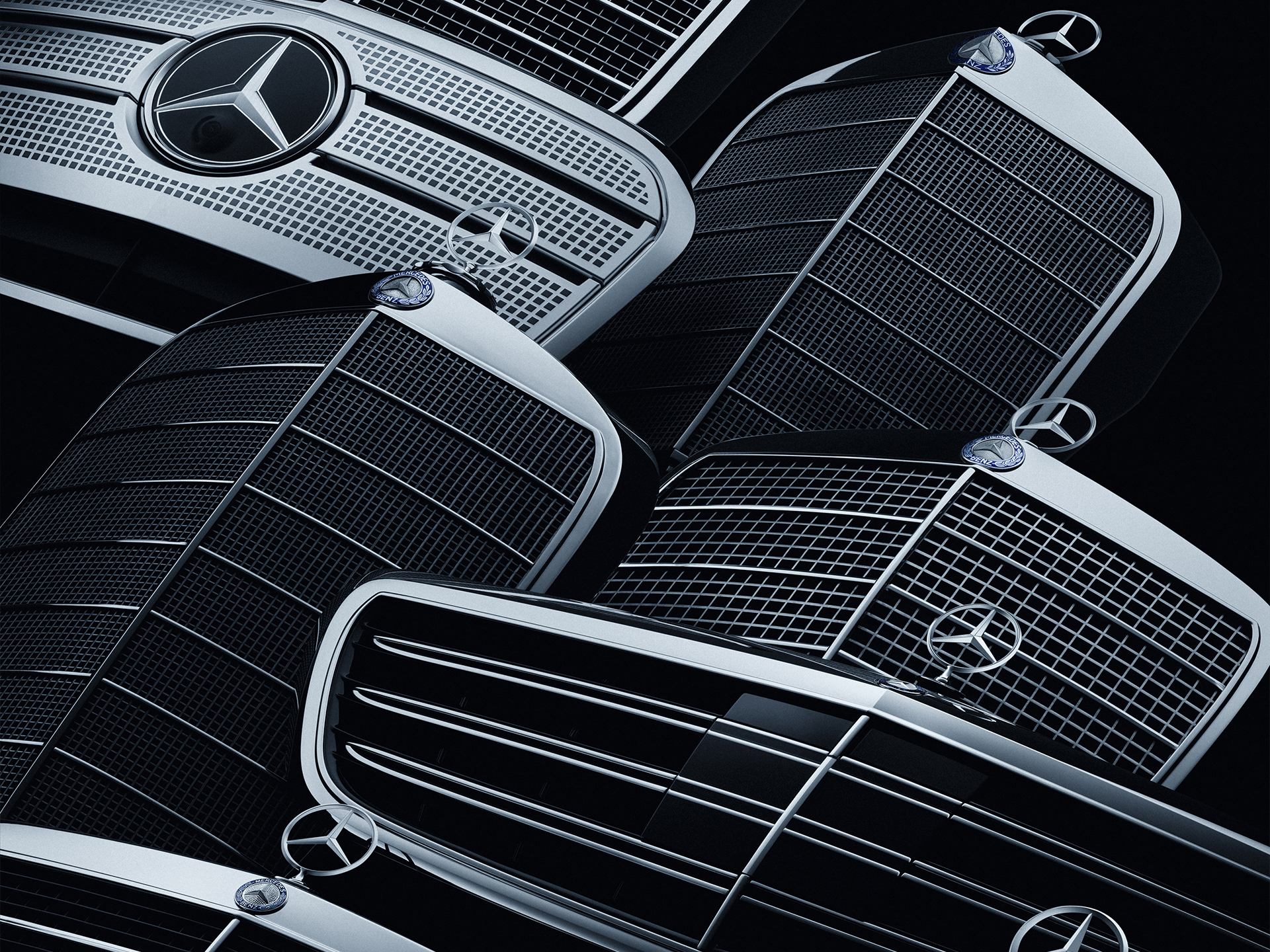 Calidad | Mercedes-Benz Colección de parrillas de radiador de Mercedes-Benz.