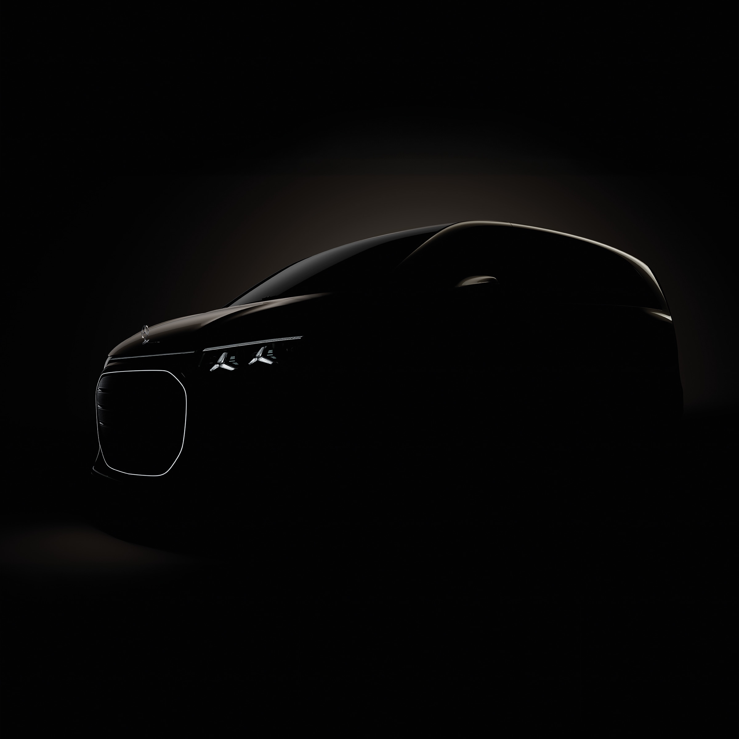 El nuevo VLE | Historia de los vehículos industriales | Mercedes-Benz La presentación del nuevo Mercedes-Benz VLE con faros iluminados