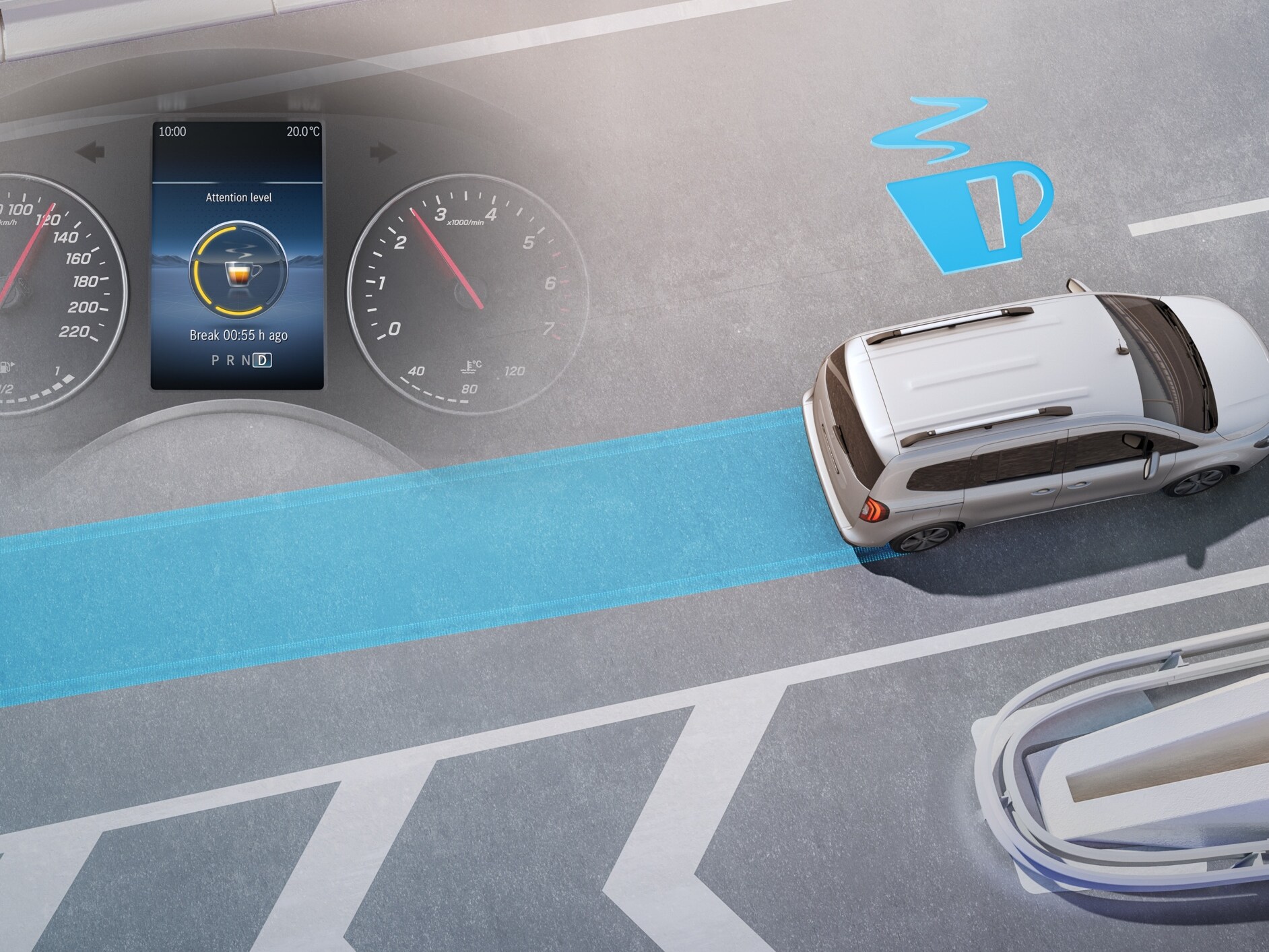 El sistema ATTENTION ASSIST en la Mercedes-Benz Citan Tourer.