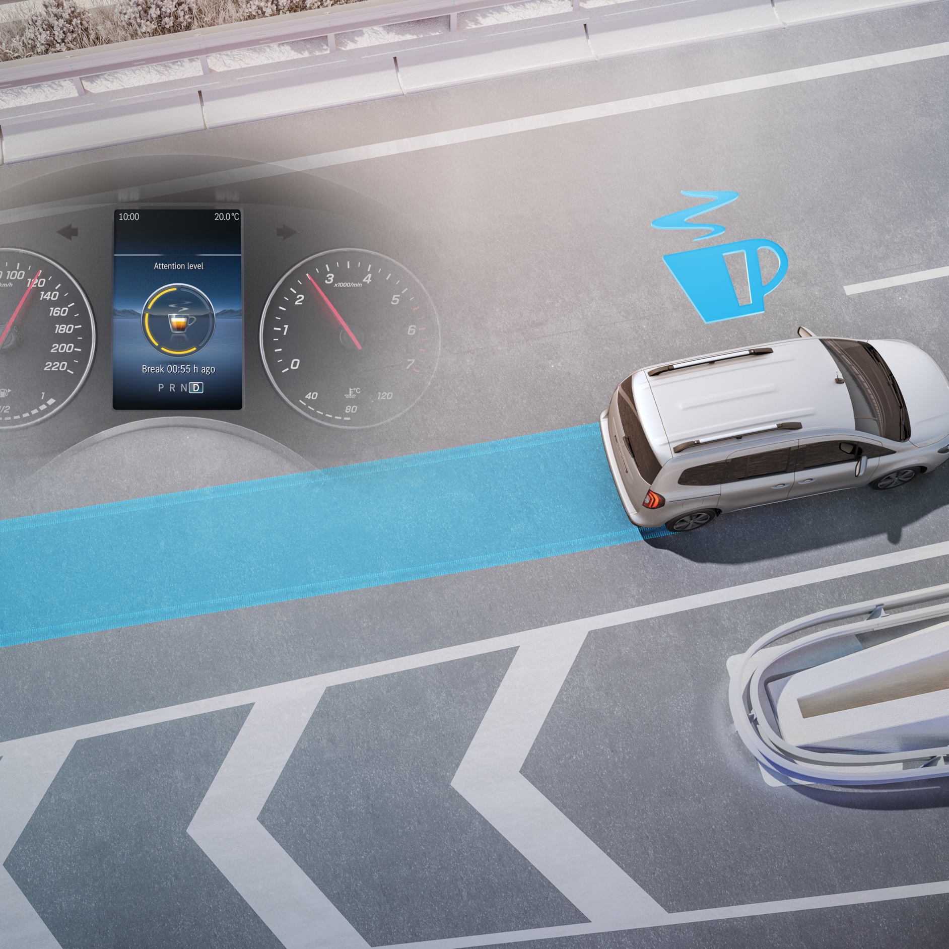 ATTENTION ASSIST | Citan Tourer | Mercedes-Benz El sistema ATTENTION ASSIST en la Mercedes-Benz Citan Tourer.