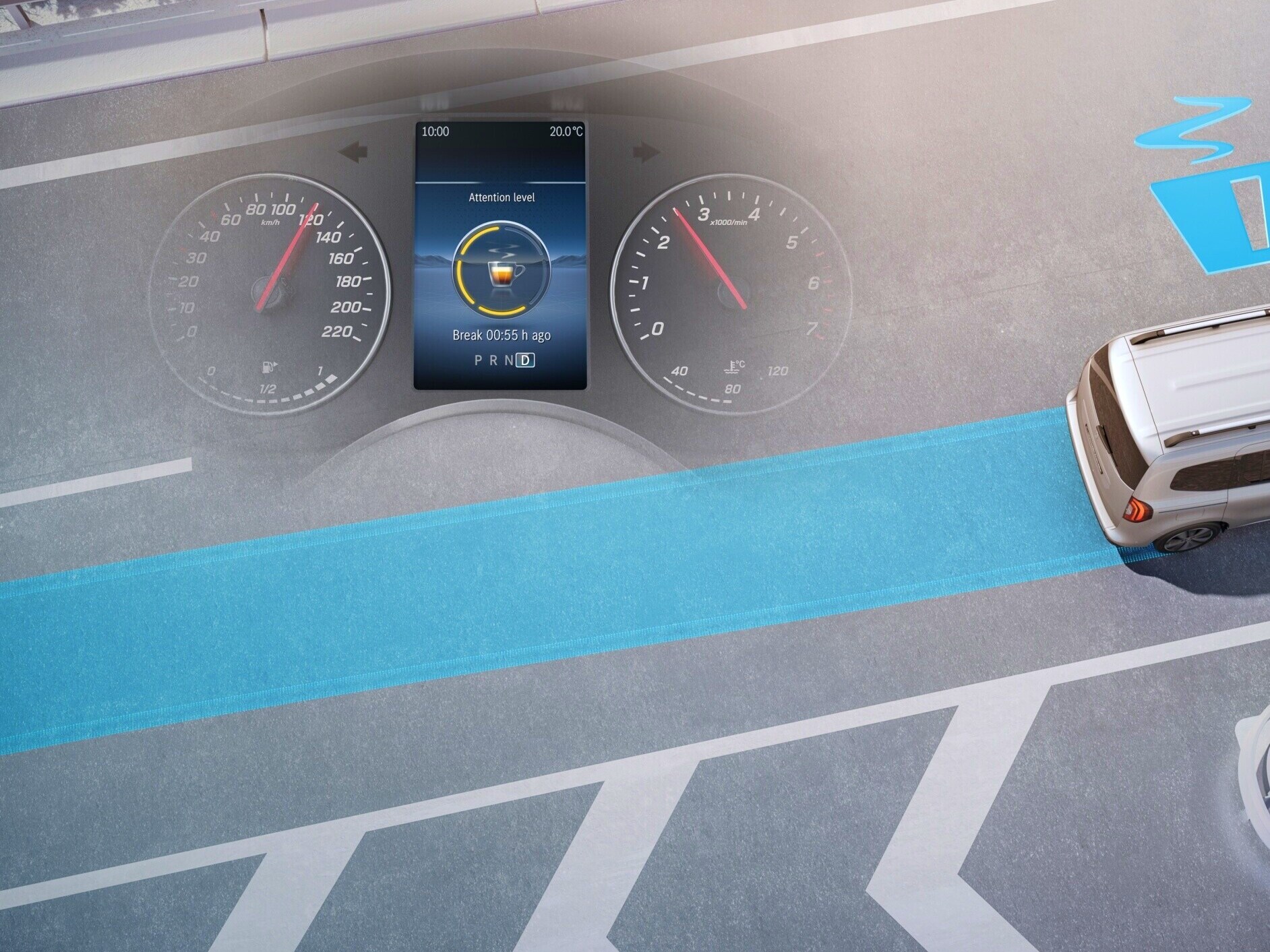 El sistema ATTENTION ASSIST en la Mercedes-Benz eCitan Furgón.