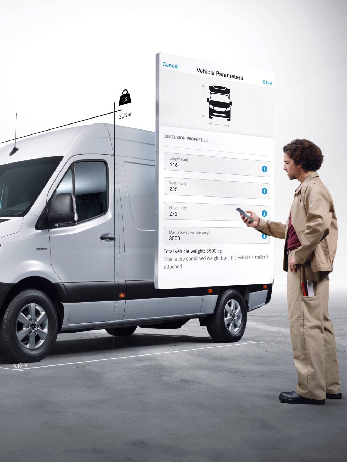 Los extras digitales para la eSprinter con caja abierta de Mercedes-Benz.