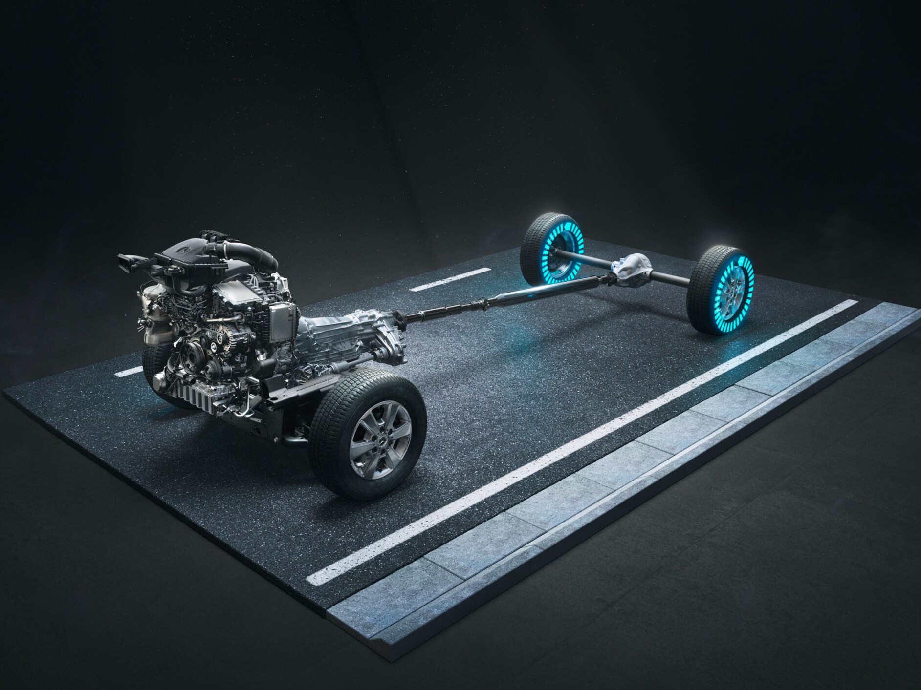 La tracción integral 4x4 con Torque-on-Demand de la Sprinter Furgón.