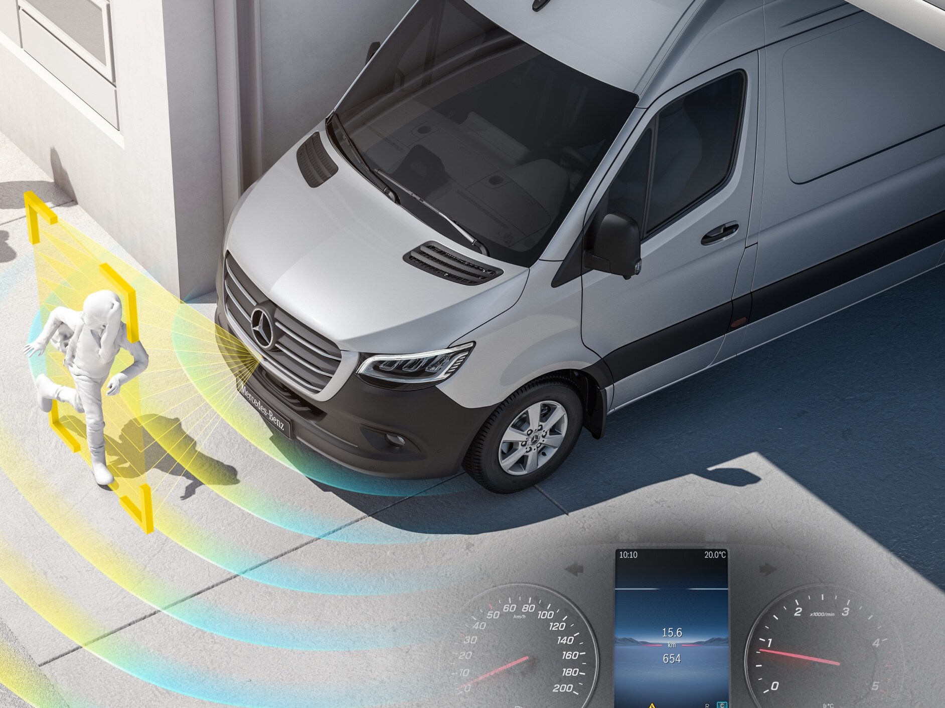 Mercedes-Benz Citan con los sistemas de asistencia a la conducción.