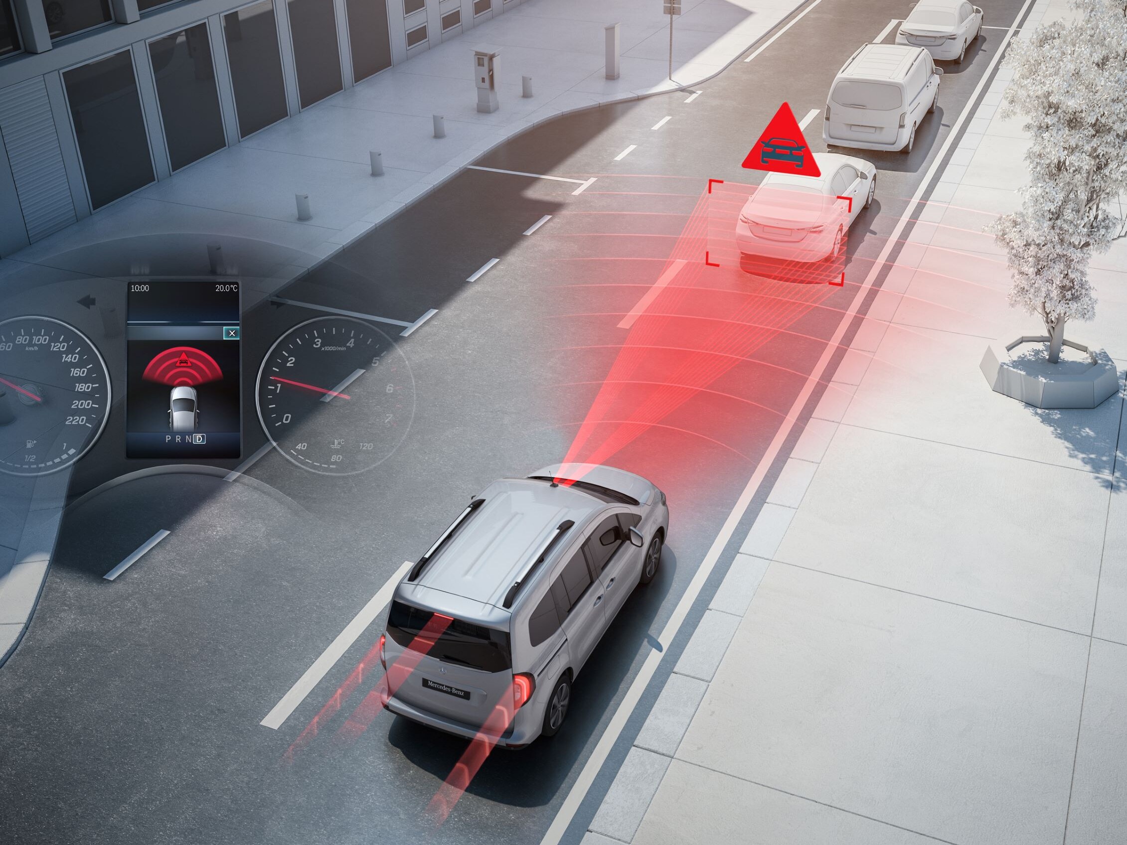 Mercedes-Benz Citan con los sistemas de asistencia a la conducción.