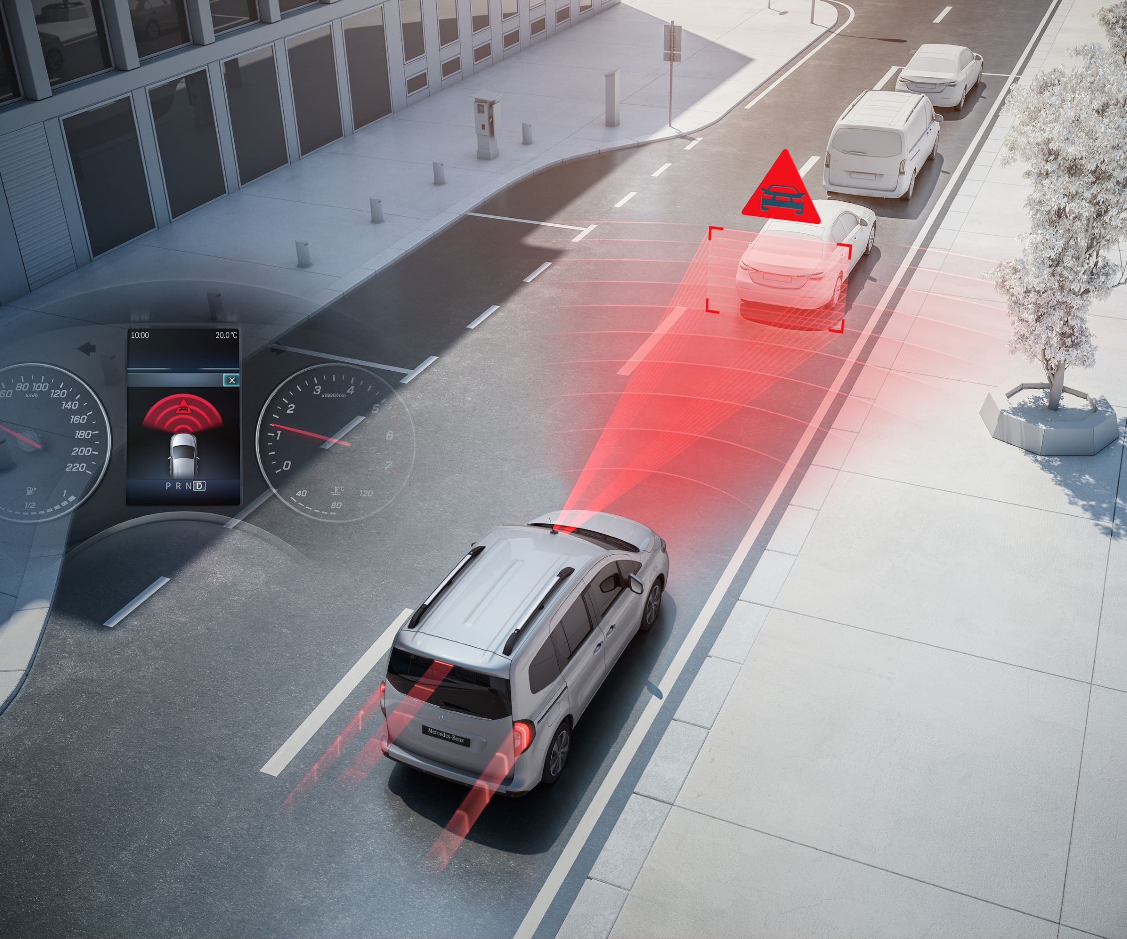 Sistemas de asistencia a la conducción | Mercedes-Benz Mercedes-Benz Citan con los sistemas de asistencia a la conducción.