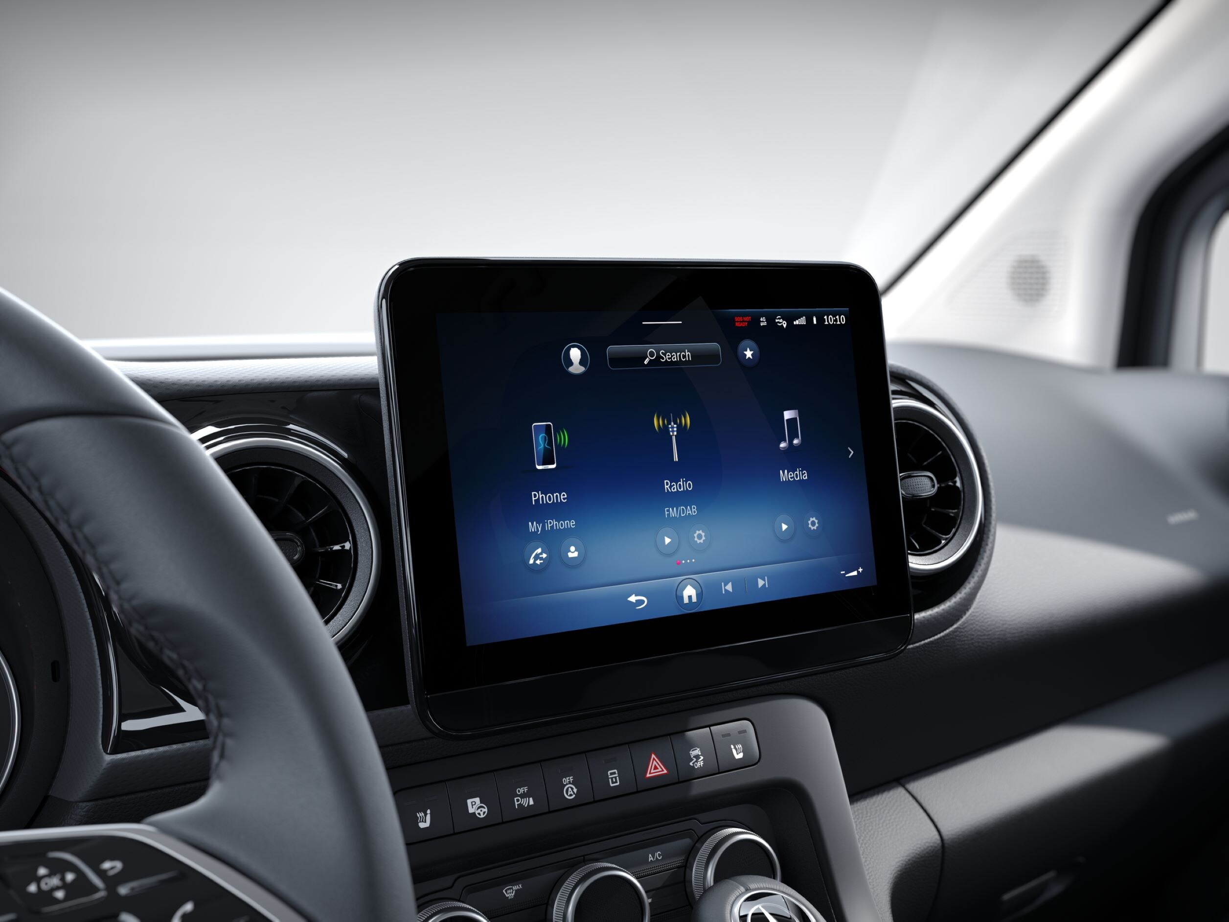 El sistema multimedia MBUX para las furgonetas Mercedes-Benz.