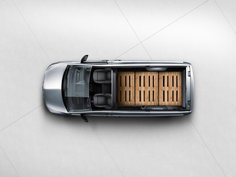Vista superior del espacio de carga de la Mercedes-Benz Vito Furgón.