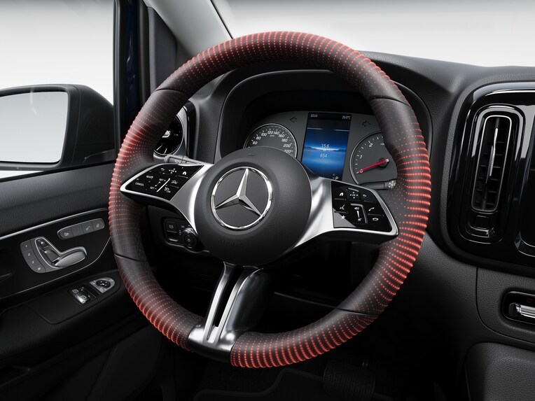 Ilustración del volante calefactado en el Mercedes-Benz Vito.