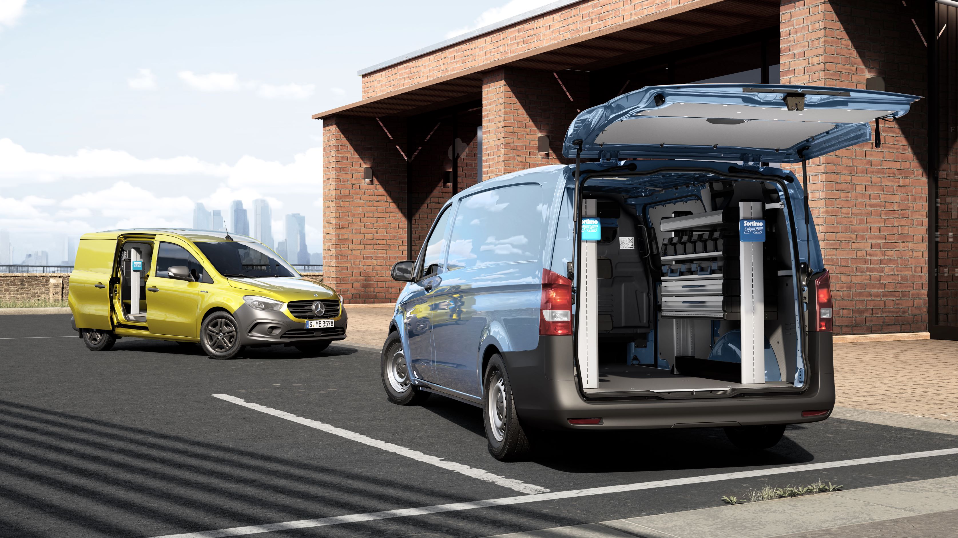 VanSolution | Vito y Citan | Mercedes-Benz La Vito y la Citan con sistema de estanterías para furgonetas.